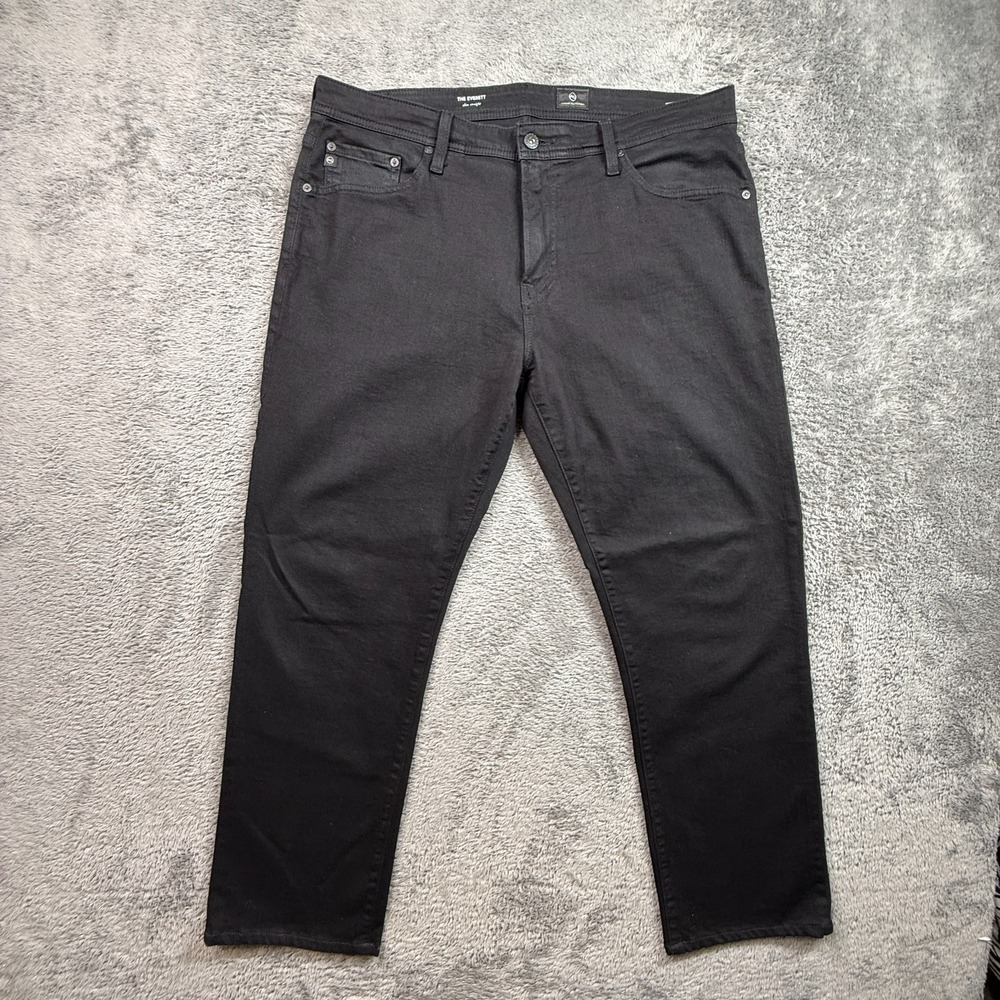 AG Adriano Goldschmied Pants Mens 36x28 Black Everett Slim Straight Chino Stretc